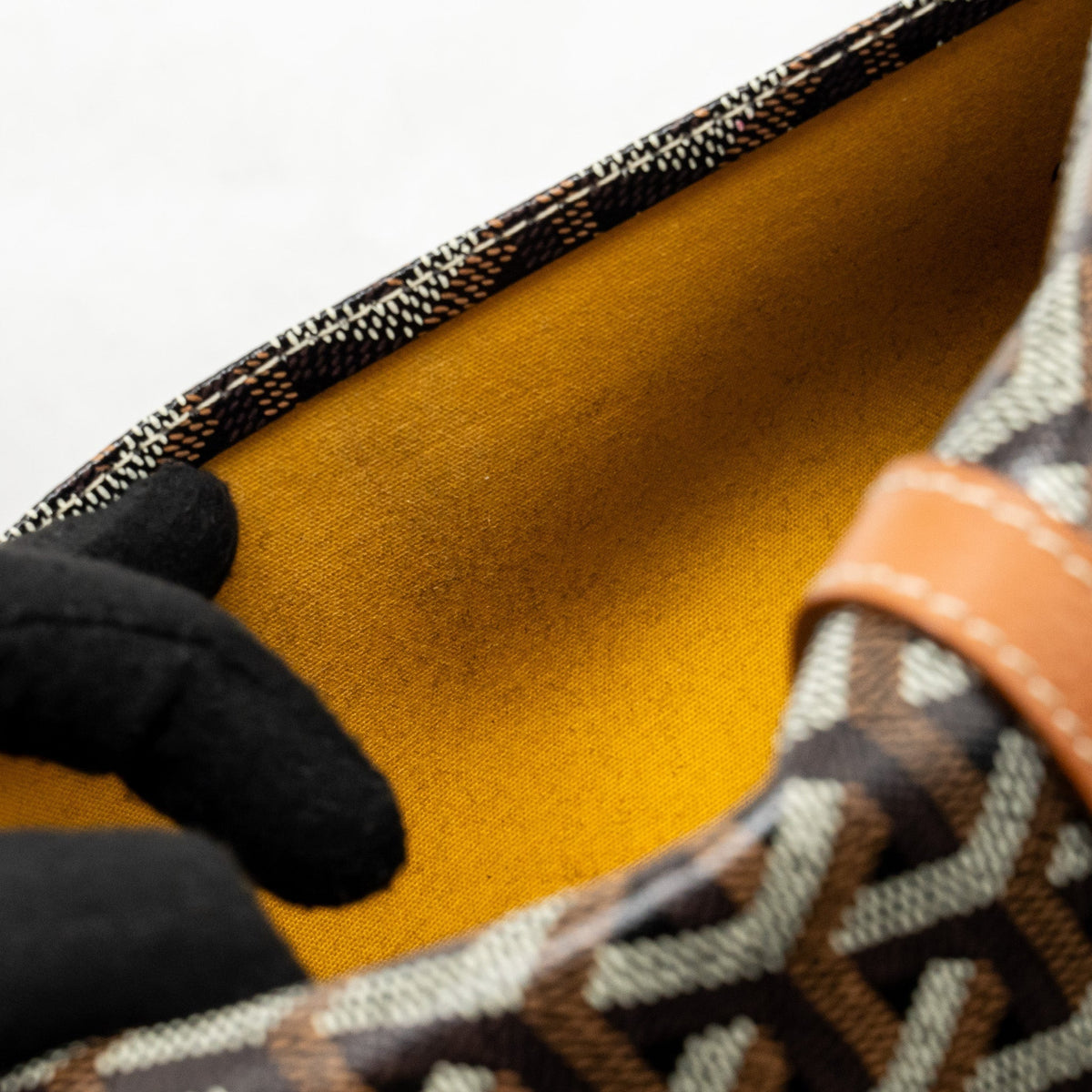 Goyard Belvédère PM Replica Messenger Bag | Tan & Silver-Tone