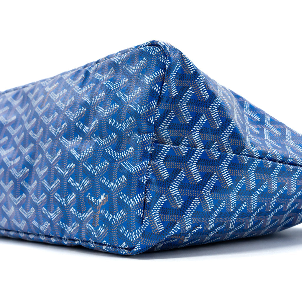 Saint Louis-Style PM Tote - Blue Canvas & Leather