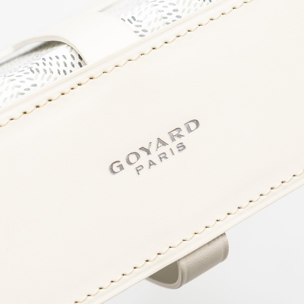 Goyard-Inspired Mini Trunk Bag – White & Silver-Tone | Replica