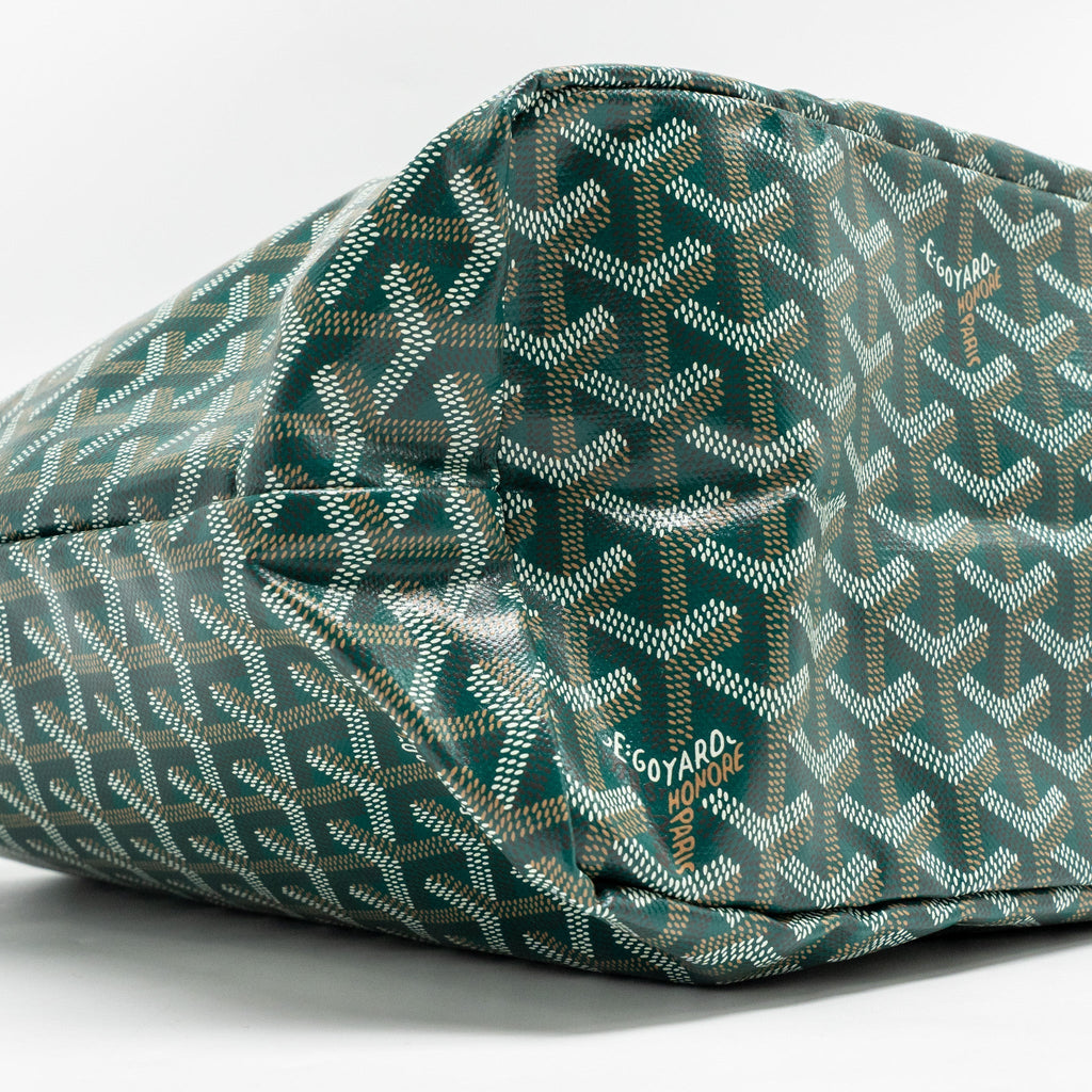 Goyard Saint Louis PM Tote Bag – Green Goyardine Canvas, Silver Hardware
