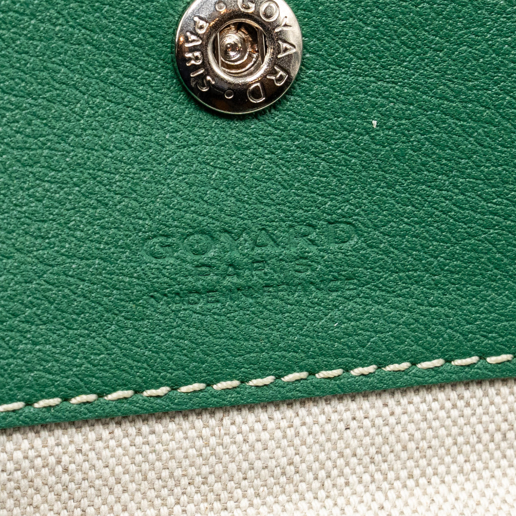 Saint Louis-Style GM Tote - Green Canvas & Calfskin Goyard