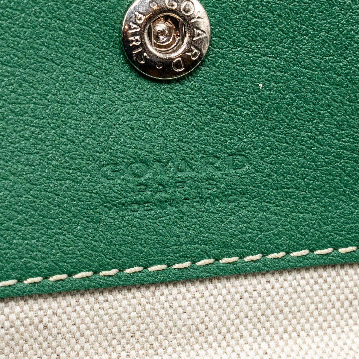Saint Louis-Style GM Tote - Green Canvas & Calfskin Goyard