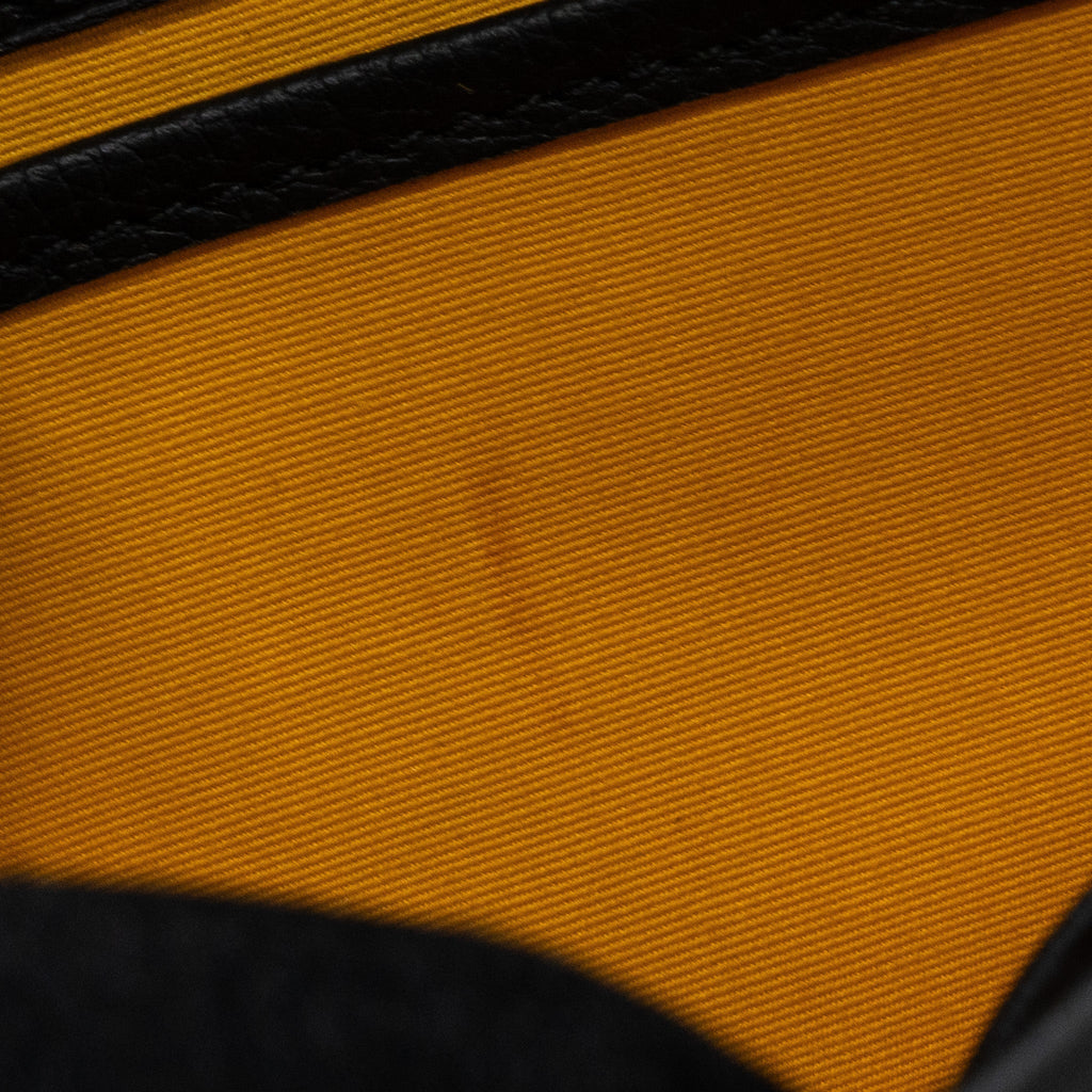 Goyard-Style Messenger Bag - Black Calfskin & Canvas
