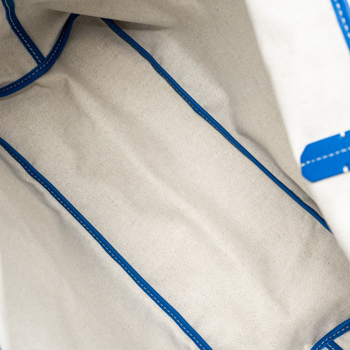 Saint Louis-Style PM Tote - Blue Canvas & Leather