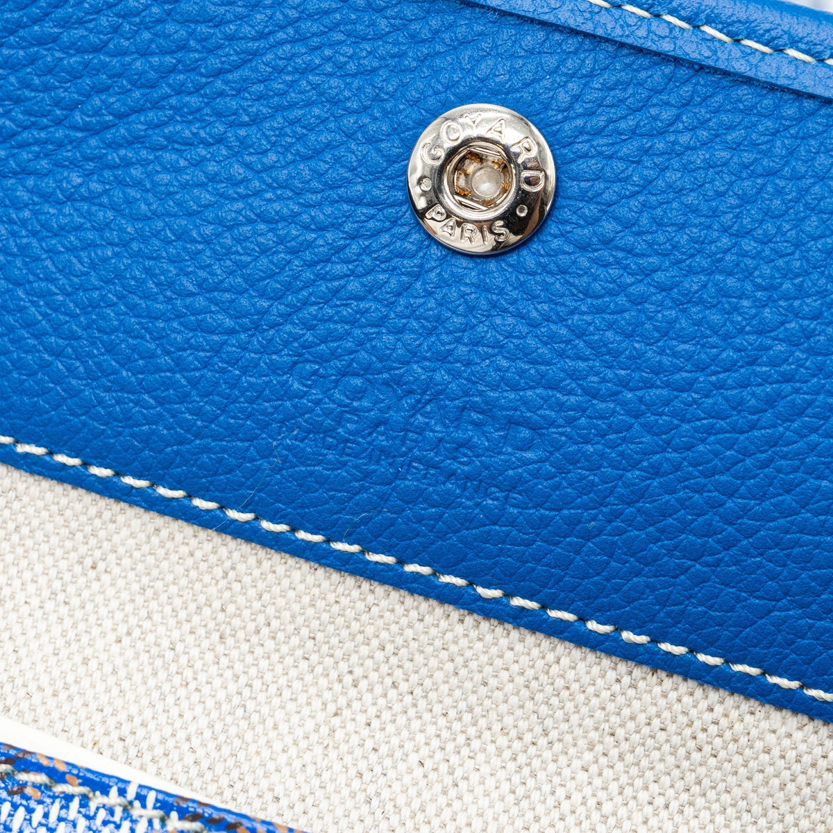 Saint Louis-Style PM Tote - Blue Canvas & Leather