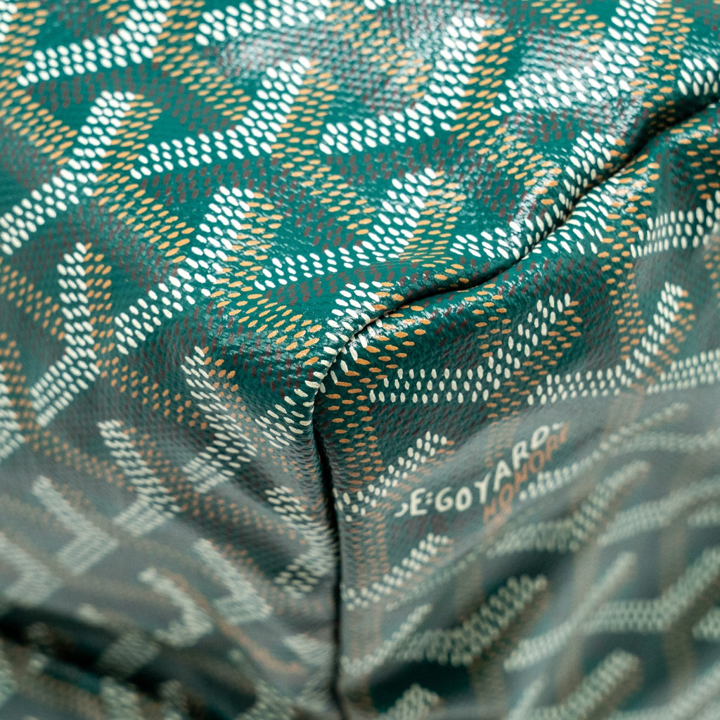 Goyard Saint Louis GM Tote Bag – Green Goyardine Canvas & Calfskin, Silver Hardware
