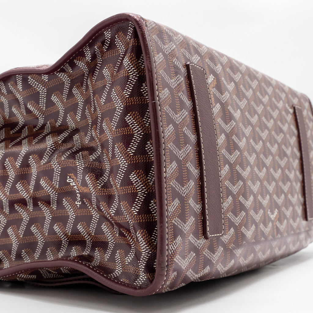 Goyard Saint Léger Backpack – Burgundy Goyardine Canvas, Silver Hardware