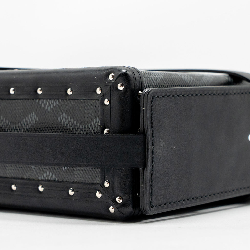 Goyard Minaüdière Trunk Bag – Black Goyardine Canvas, Silver Hardware