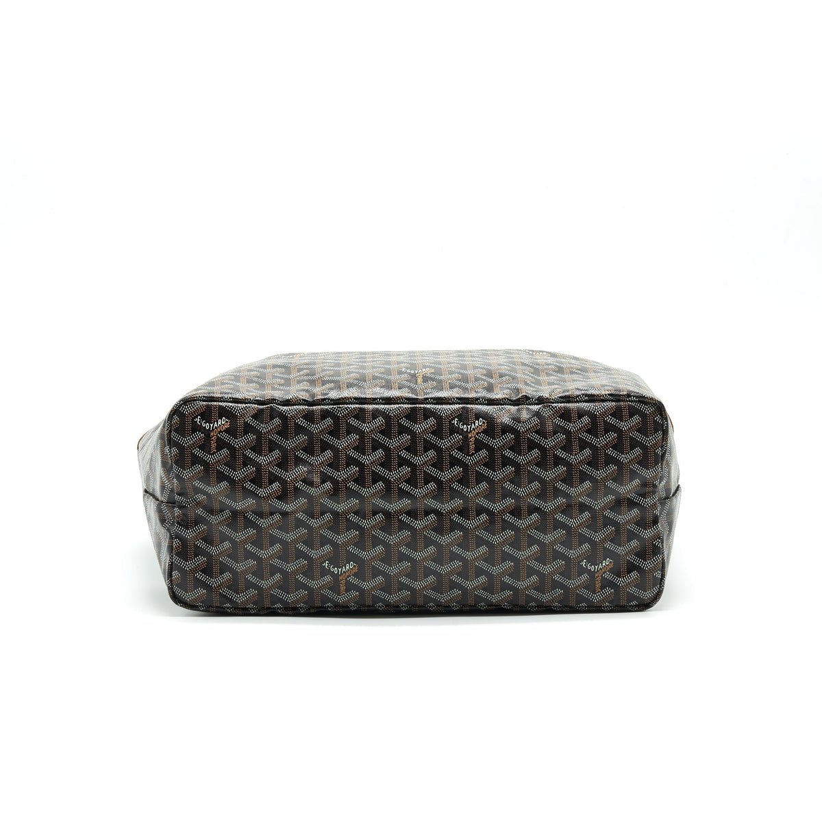 Brown & Black Coated Canvas Tote with Removable Coin Pouch