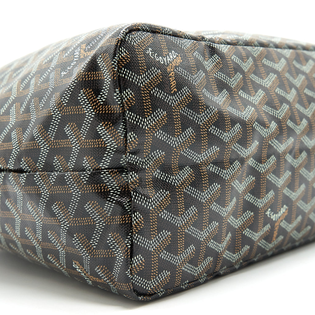 Brown & Black Coated Canvas Tote with Removable Coin Pouch