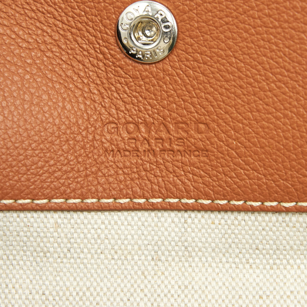 Brown & Black Coated Canvas Tote with Removable Coin Pouch
