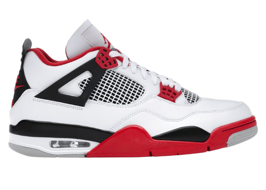 Air Jordan 4 Retro Fire Red – White & Red Sneakers