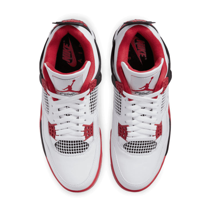 Air Jordan 4 Retro Fire Red – White & Red Sneakers
