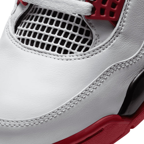 Air Jordan 4 Retro Fire Red – White & Red Sneakers