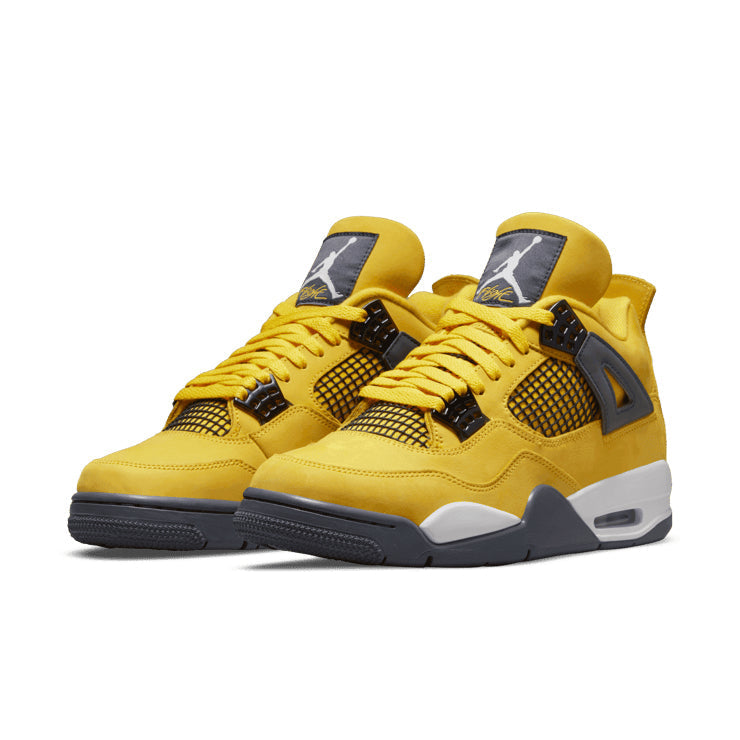 Air Jordan 4 Retro Lightning – Yellow & Grey Sneakers