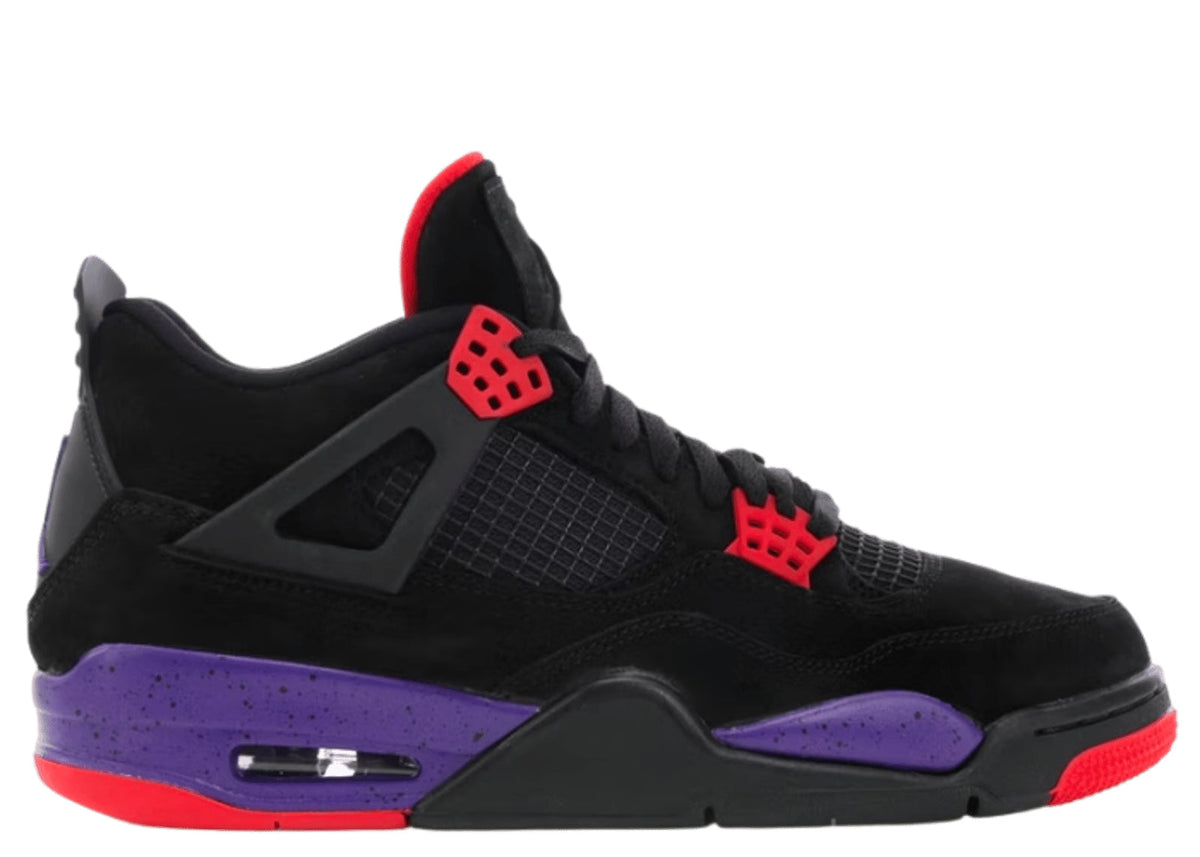 Air Jordan 4 Retro Sneakers – Black, Purple & Red