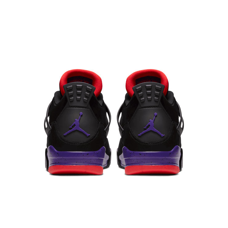 Air Jordan 4 Retro Sneakers – Black, Purple & Red