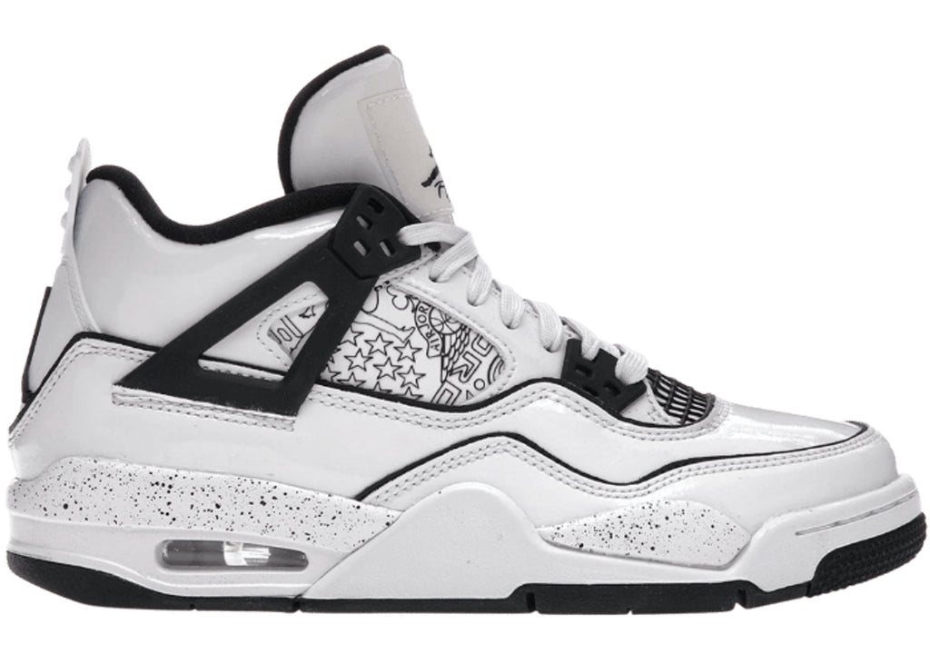 Air Jordan 4 Retro SE DIY – White & Black Sneakers