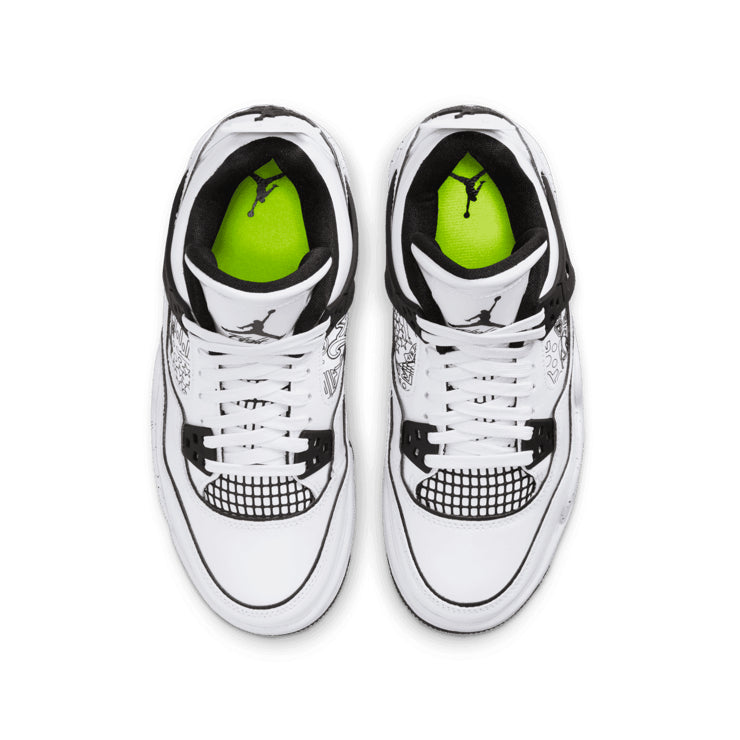 Air Jordan 4 Retro SE DIY – White & Black Sneakers