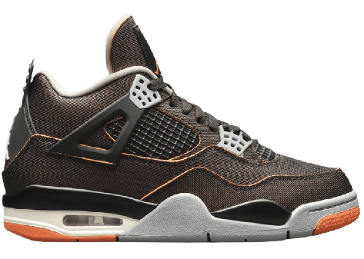 Air Jordan 4 Retro Starfish – Black & Orange Sneakers