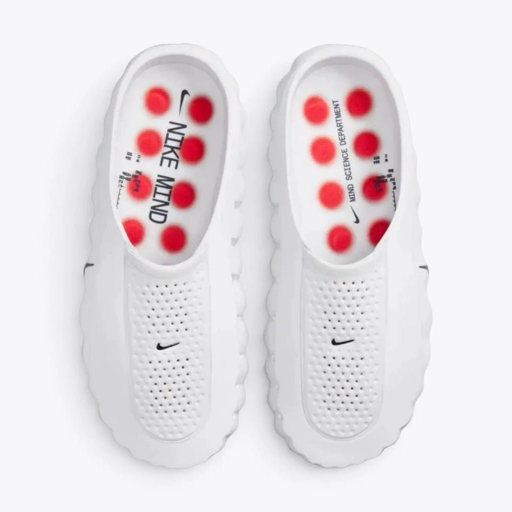 Nike Mind 001 White Speed Red Unisex Mules