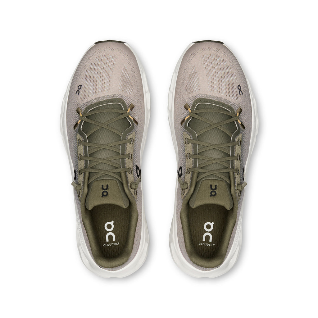 On Cloudtilt Taupe & Olive Sneakers