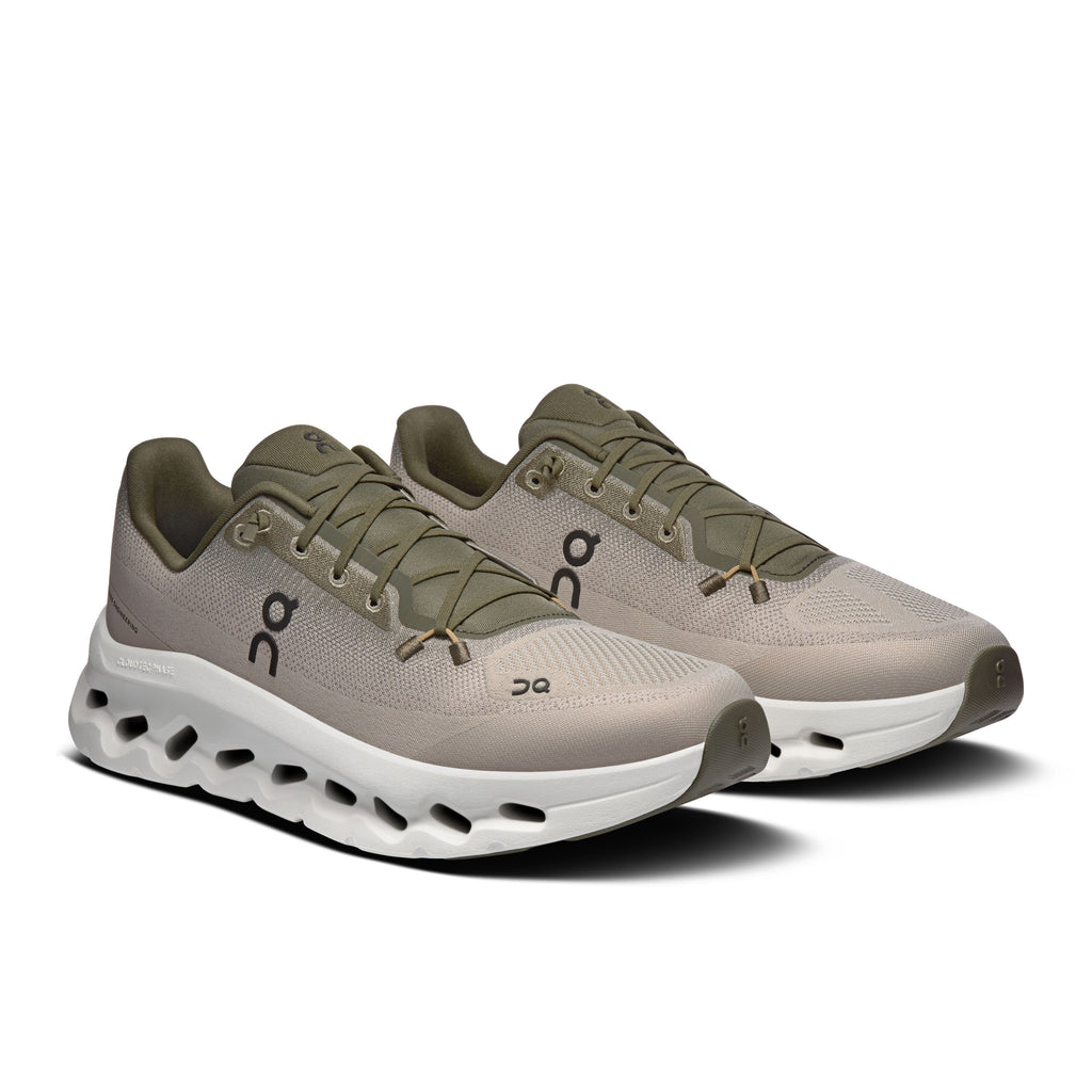 On Cloudtilt Taupe & Olive Sneakers