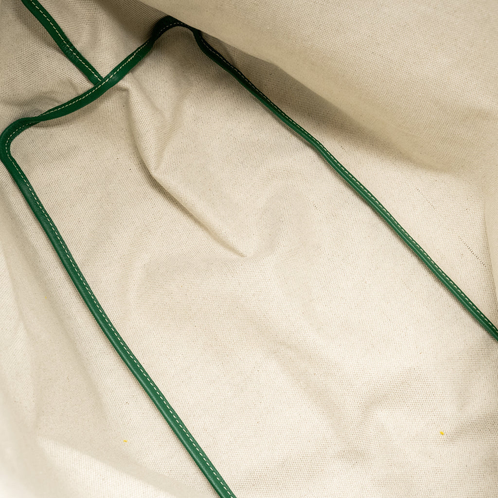 Goyard Saint Louis GM Tote Bag – Green Goyardine Canvas & Calfskin, Silver Hardware