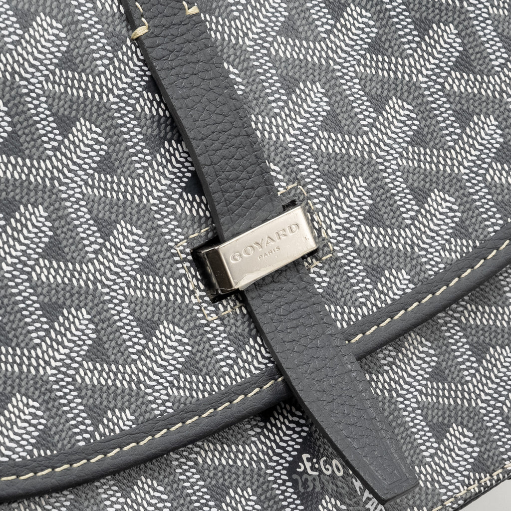 Goyard Belvedere PM Messenger Bag – Grey Goyardine Canvas & Calfskin, Silver Hardware