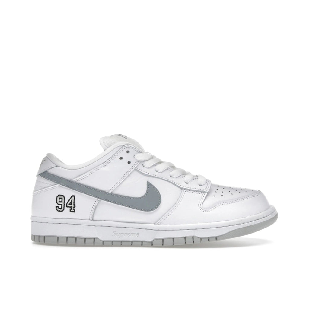 Nike Dunk Low White & Grey Sneakers with 94 Detail
