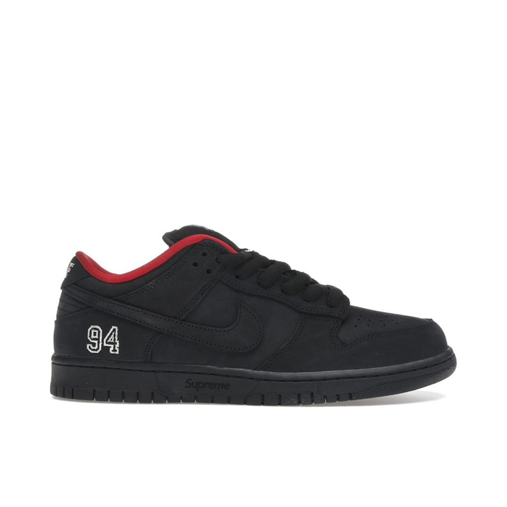 Nike Dunk Low Black & Red Sneakers with 94 Detail