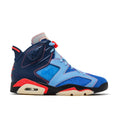Awake NY x Air Jordan 6 Blue & Navy Sneakers with Red Accents