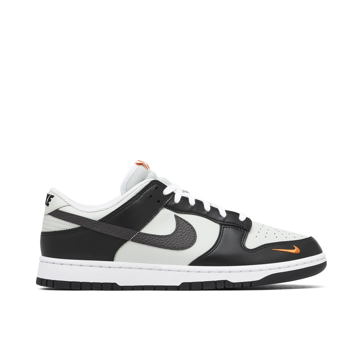 Nike Dunk Low GS Black Bright Mandarin Mini Swoosh Casual Sneakers FN7808-001