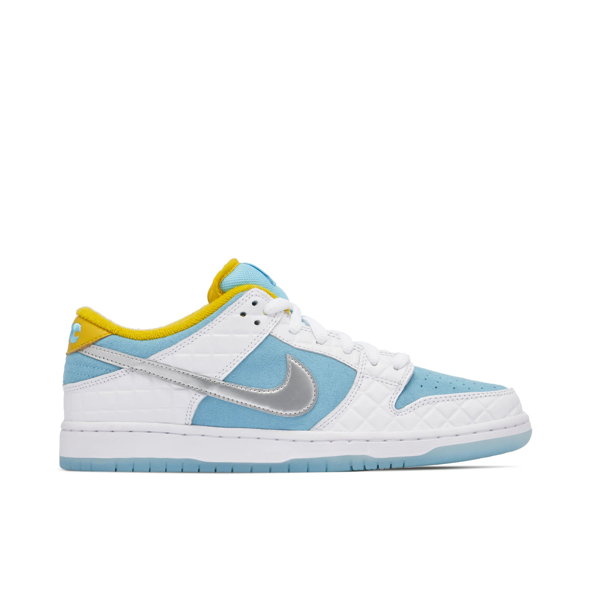 FTC x Nike SB Dunk Low White & Light Blue Sneakers
