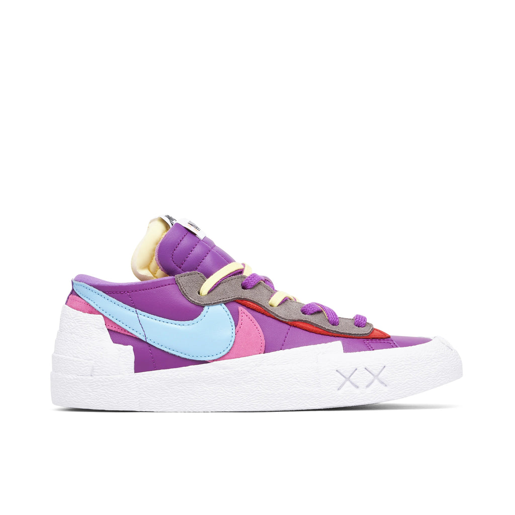 KAWS x sacai x Nike Blazer Low Purple Multicolor Sneakers