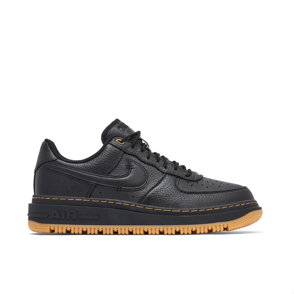 Nike Air Force 1 Low Black Sneakers with Gum Sole