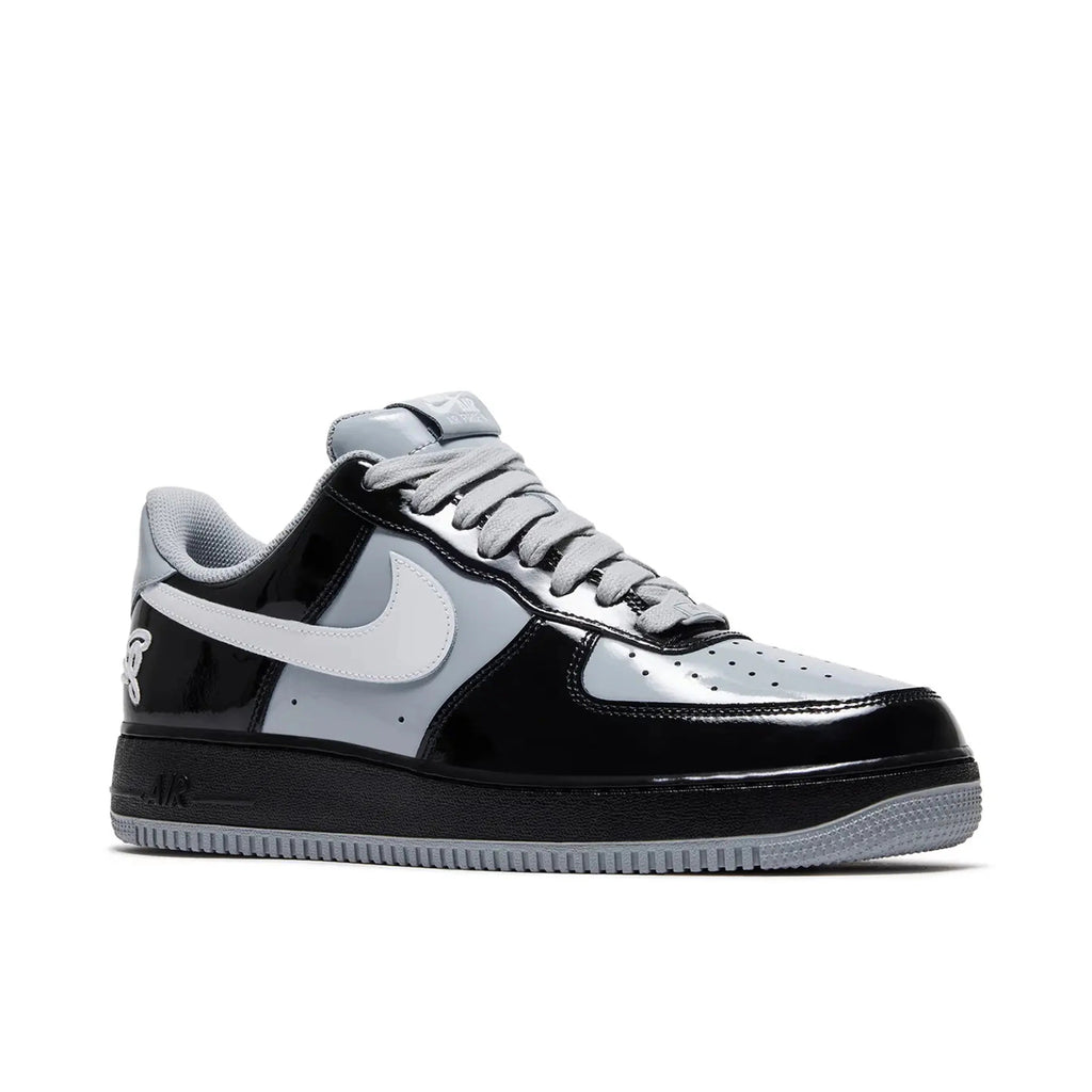 Nike Air Force 1 Low Black & Grey Sneakers with White Swoosh