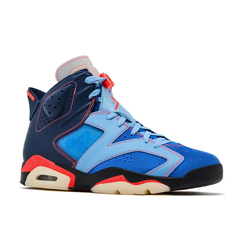 Awake NY x Air Jordan 6 Blue & Navy Sneakers with Red Accents