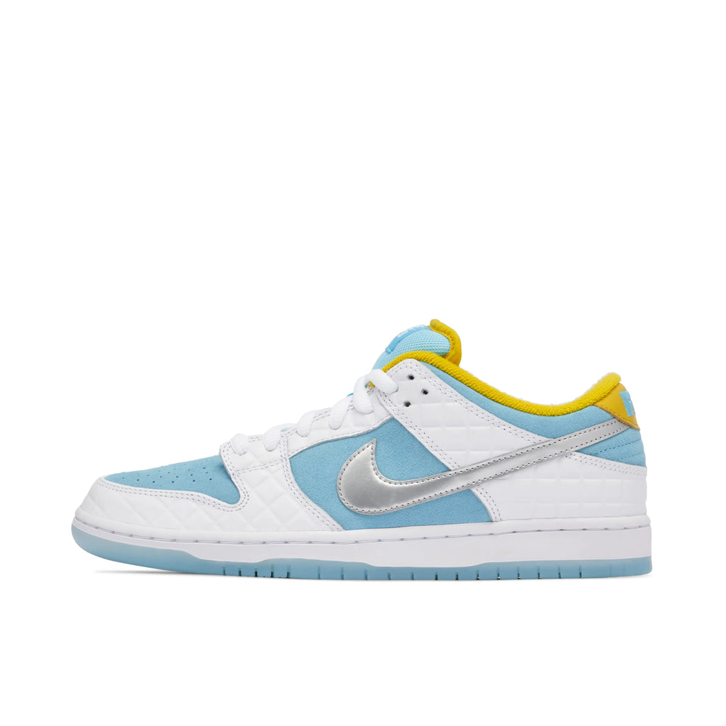 FTC x Nike SB Dunk Low White & Light Blue Sneakers