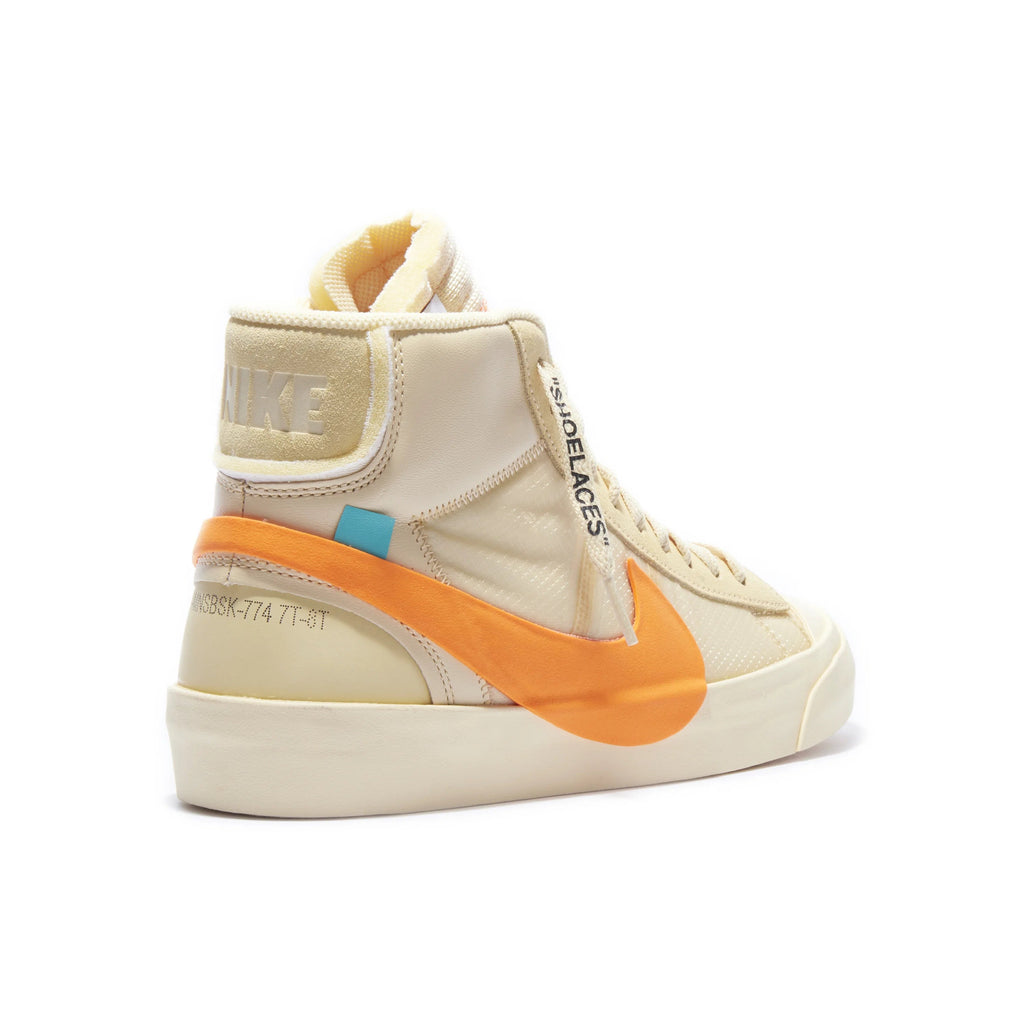 Off-White x Nike Blazer Mid Cream & Orange Sneakers