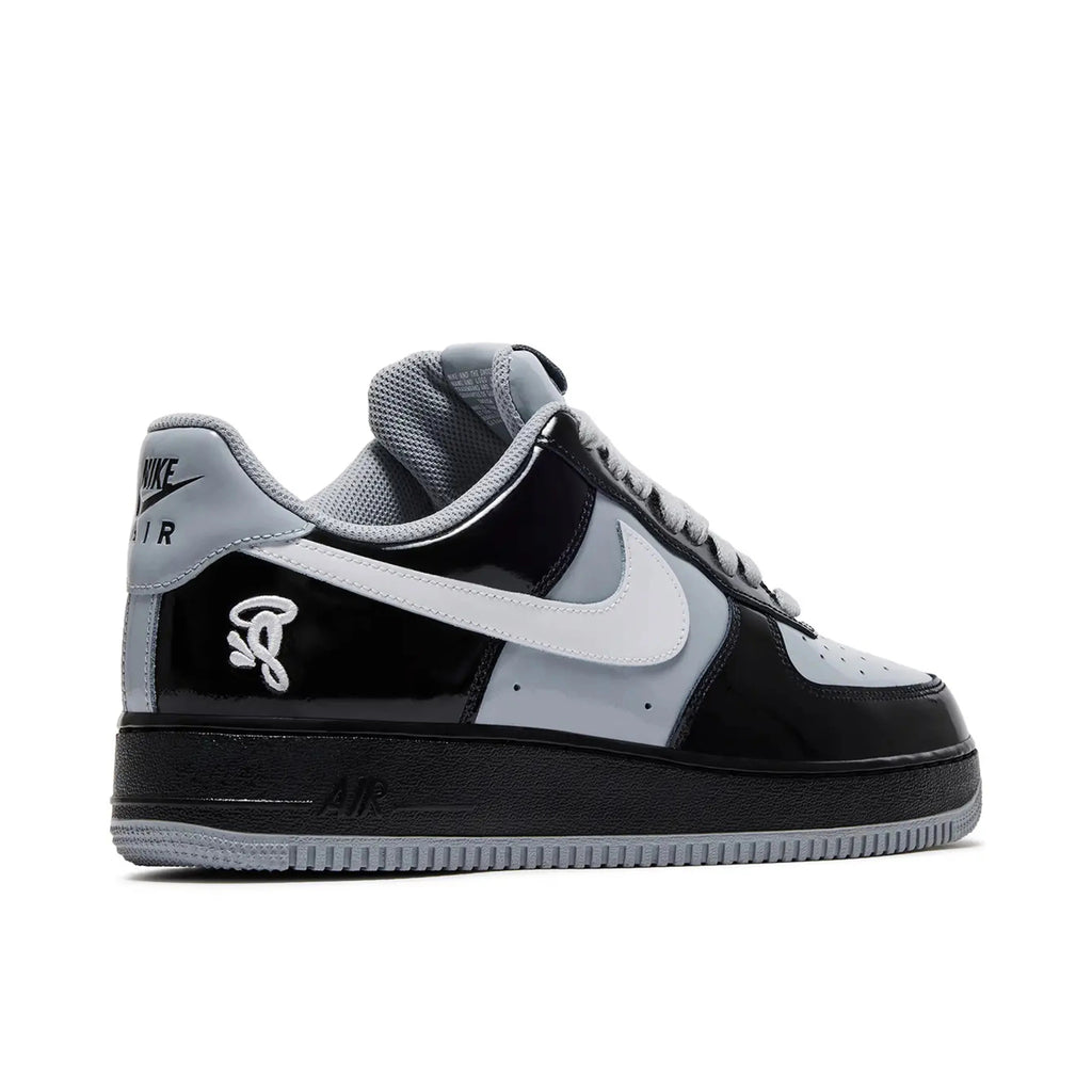 Nike Air Force 1 Low Black & Grey Sneakers with White Swoosh
