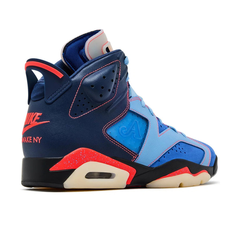 Awake NY x Air Jordan 6 Blue & Navy Sneakers with Red Accents