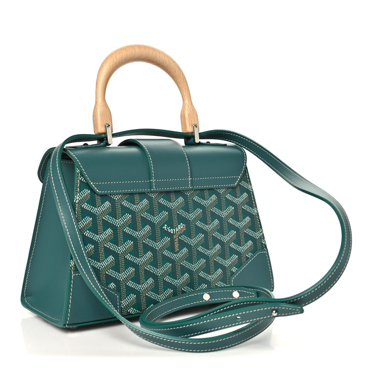 GOYARD Goyardine Structured Mini Saigon Bag - Green