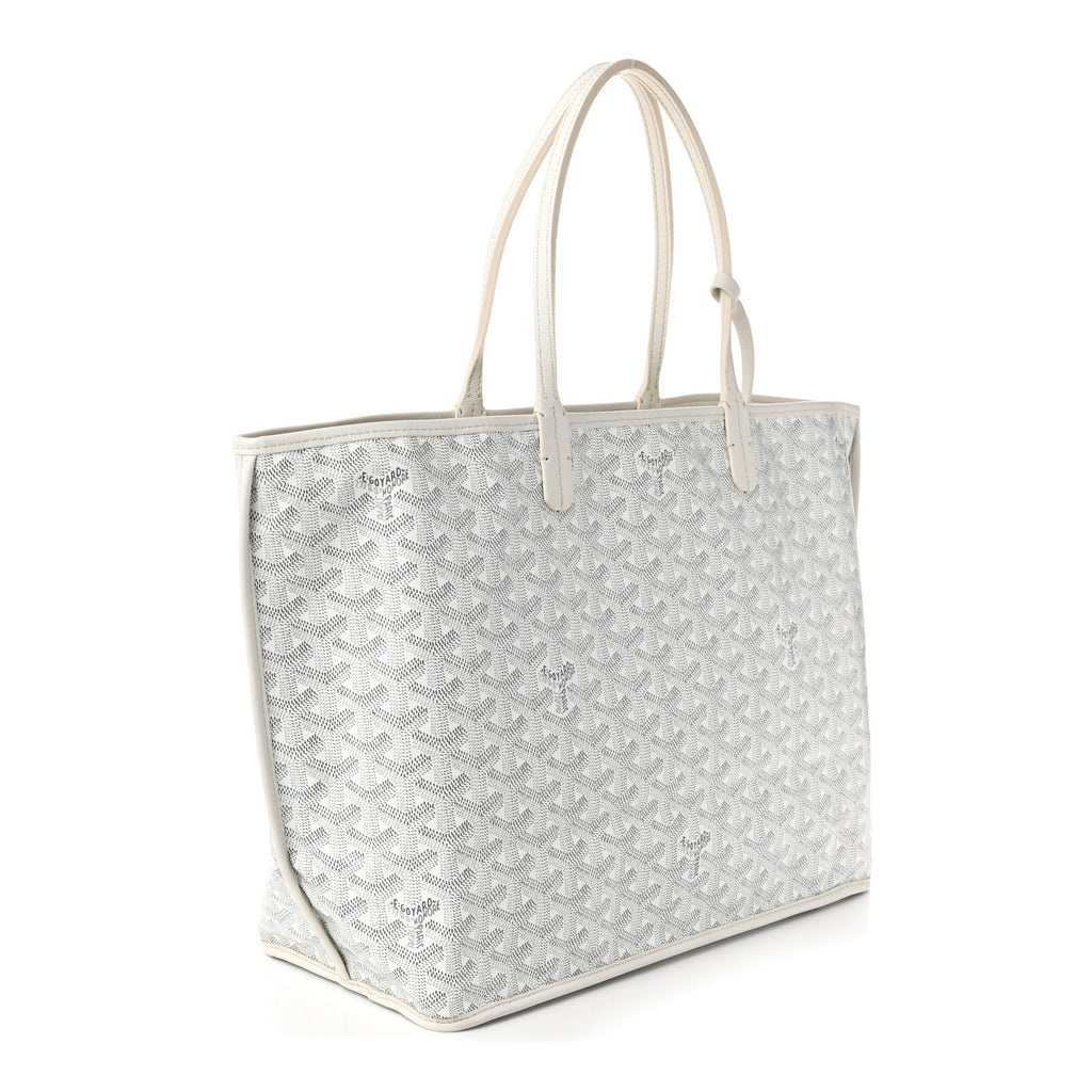 GOYARD Anjou PM Reversible Tote – White Chevron Canvas & Leather