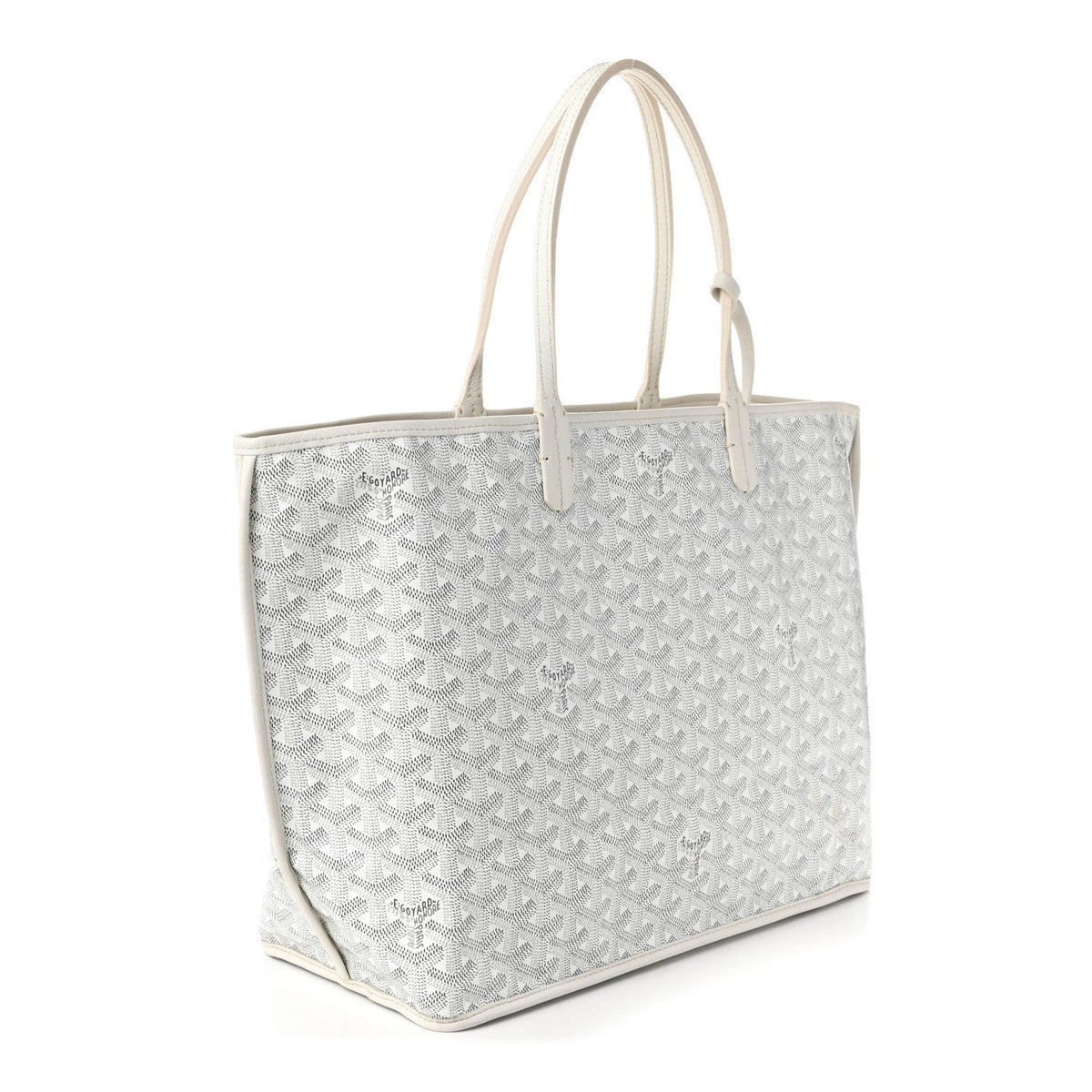 GOYARD Anjou PM Reversible Tote – White Chevron Canvas & Leather