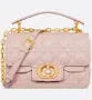 Dior Jolie Top Handle Mini Handbag, Blush Pink Cannage Quilted Calfskin, Pearl Embellished Gold Hardware