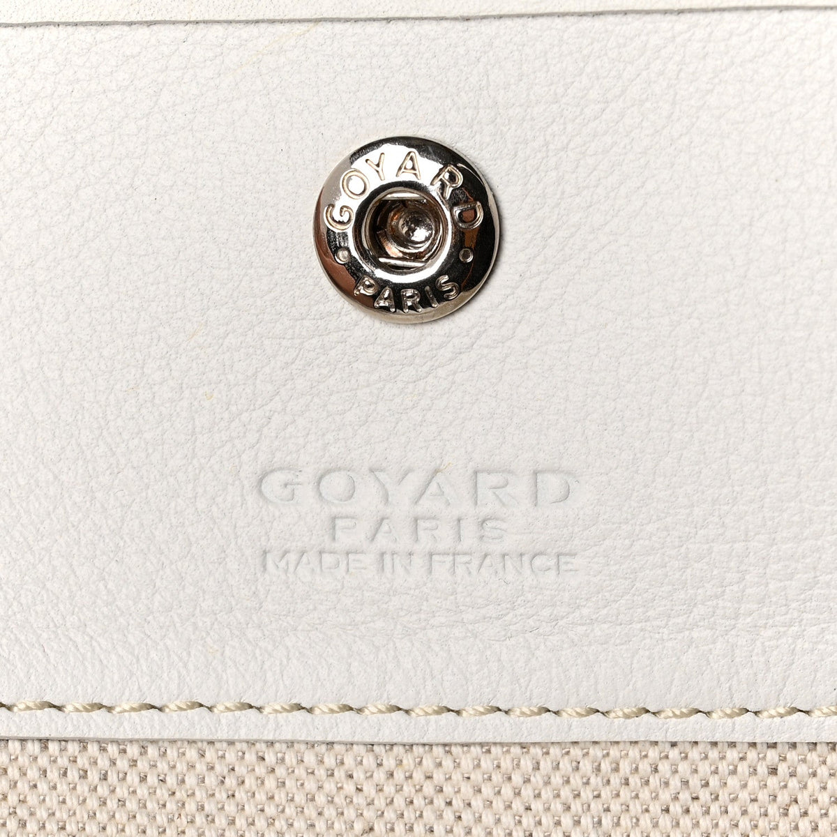 GOYARD Anjou PM Reversible Tote – White Chevron Canvas & Leather