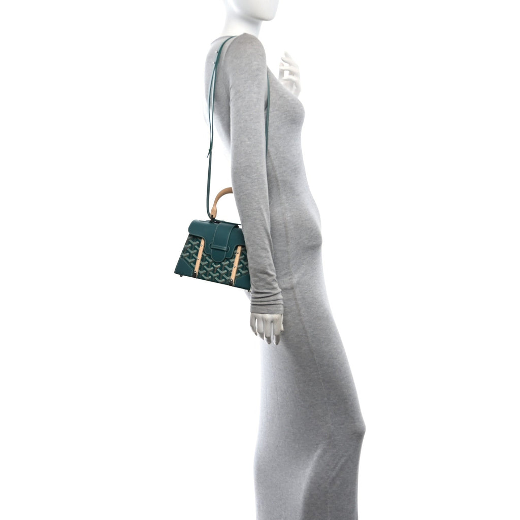 GOYARD Goyardine Structured Mini Saigon Bag - Green