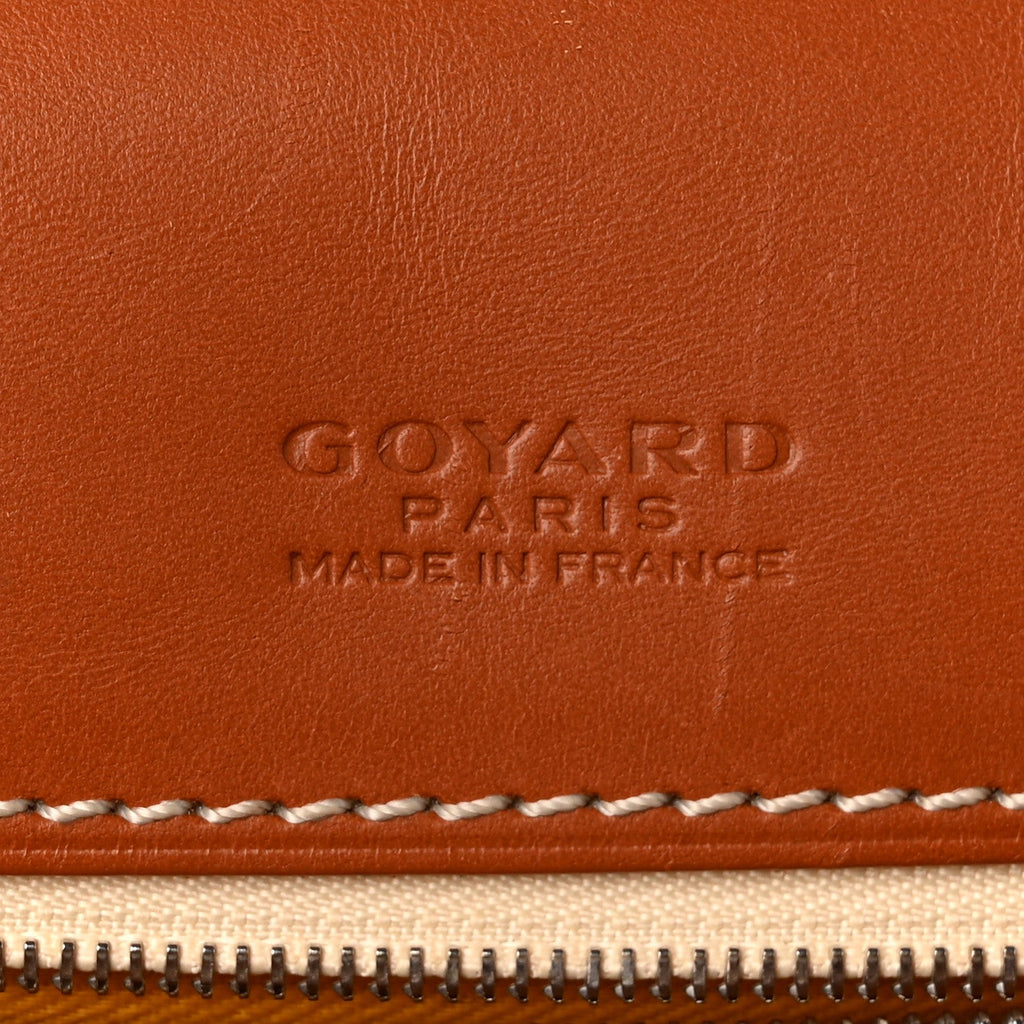 GOYARD Belvedere PM Messenger Bag – Black & Gold with Brown Leather Trim