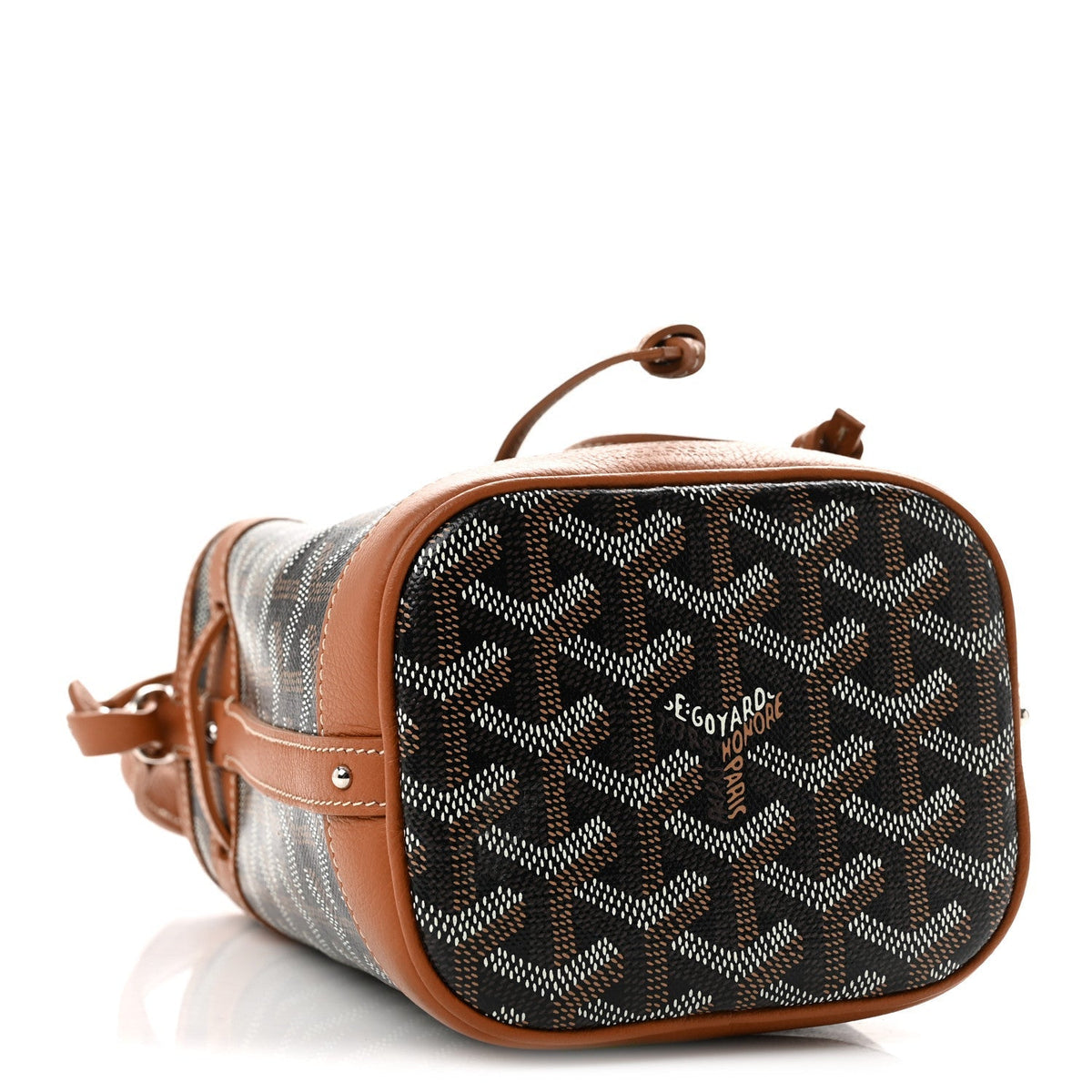 GOYARD Goyardine Petit Flot Mini Bucket Bag - Black & Gold